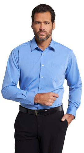 JP 1880 Menswear Big & Tall Plus Size L-8XL Shirt, Business, Non-Iron, Kent Collar, Long Sleeve, Comfort fit 804890