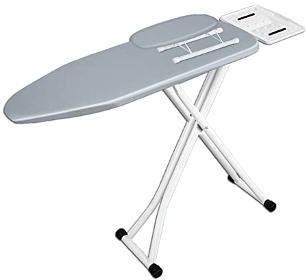 KUKIXO Tavolo da Stiro Regolabile,Regolabile in Altezza,ASSE da Stiro Traspirante Mobile,con Braccetto Stiramaniche, Piano Stiro 91 * 31 cm/13x43 Pollici con Portacaldaia (Color : A)
