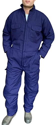 Mens Thermal Winter Quilted Coveralls Boilersuit Padded Overalls (XX Large)
