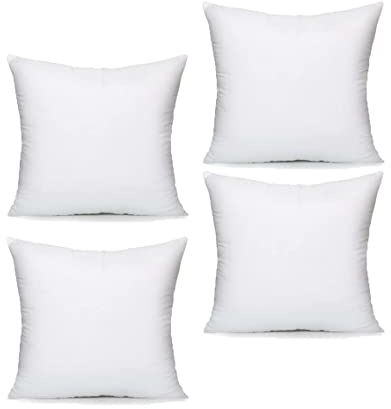Textile Wise Cushion Pads, Inners, Inserts, Scatters - Bounced Back Hollow Fibre - 12 14 16 18 20 22 24 26 28 30 – (40x40cm Pack 4)