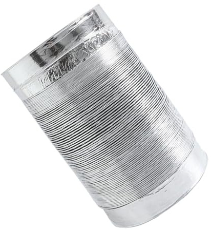 Air Duct With 2 Clamps Dryer Vent Hose Air Conditioning Hose 80/100/110/120/150/160/170/180/200mm Dia Aluminium Foil Ventilation Ducting(5m,110mm)
