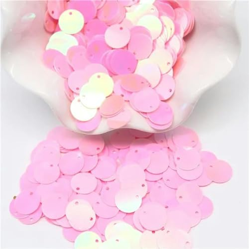Pailletten, 20 mm, lose, runde, große silberne Pailletten, 2 cm Löcher, Konfetti, DIY, Hochzeit, Schmuck, Kleidung, Tasche, Zubehör, 10 g-ab pink-20 mm 10 g