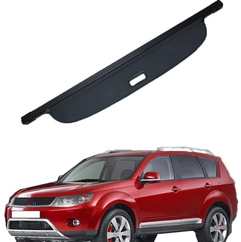 YiiLi Auto Laderaumabdeckung Kofferraum fürMitsubishi Outlander 2007-2012, Einziehbarer Kofferraumabdeckung Ausziehbar Abdeckung Cargo Cover Rollo Schutz Zubehör