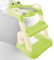Hibtn Frog Potty Training Seat,Potty Training Toilet Seat with Step,2 in 1 Potty Training Toilet for Kids,Upgrade Toddler Toilet Seat for Kids Boys Girls,Waterproof Soft Mat Non-Slip Step Stool,Green