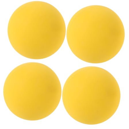 JUMPLAWN 4 Stück Gelbe Gummi-squashbälle, Racquetball-Squash-rückprallrate, Hohe Elastizität, Gut Sichtbare Sportbälle Für Racquetball-Spiel-übungstraining