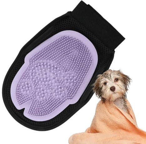 Kustimantu Katzenhandschuhe für die Pflege, Hundepflegehandschuhe zum Baden | Haustierentfernungshandschuhe,Doppelseitige Gebrauchsbadewäsche -Vorräte für Dusche, Innen- und Außengebrauch