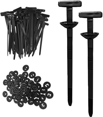 Gsrhzd Universale Fascette Stringicavo in Nylon, 30 Pezzi Nylon Universale Cable Tie Buckle, Pesante Nera Plastica Fascette Fermacavi, per la Riparazione DellAuto e Gestione Quotidiana