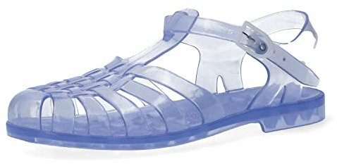 Andrés Machado - Strandschuhe - Aus widerstandsfähigem PVC - Schnallenverschluss - Für den Strand und den Fluss - Herrensandalen für den Sommer - Farbe Kristall - Größe 43 EU