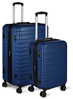 Amazon Basics Hartschalen - Kofferset - 2-teiliges Set, 52cm / 78cm, Marineblau