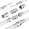 HB-DIGITAL 10x F-Stecker 7mm schmaler Mutter + 5X Profi SAT Koaxialkabel Adapter Verbinder F-Kupplung F-stecker für Fernsehkabel Antennenkabel Satelliten Kabel - Vernickelt