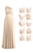 72styles Infinity Kleid mit Bandeau Brautjungfernkleid Multi-Way Kleid Lang Übergröße Convertible Twist Wickelkleid