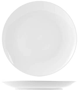 H&H Sweden Set 6 Piatti Frutta in Porcellana Bianca 20,5 cm, Piatti Dessert Eleganti e Resistenti, Ideali per Frutta, Dolci e Colazione