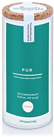 CleanSel® Pur, bedarfsgerechtes Selen (55 mcg pro Kapsel) in optimaler Bioverfügbarkeit | natürlich gewonnen aus Knoblauch-Extrakt | 290 handgefertigte Kapseln aus der Wunschkapsel-Manufaktur