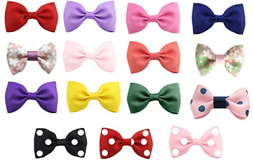 Lot de 15 barrettes à cheveux en ruban gros-grain de 5,1 cm pour bébé fille style7
