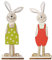KOIROI 2X Osterhasen Deko, Osterhasen Figuren groß, Aufsteller Ostern Hase, Osterhase Holz, Deko Aufsteller Ostern, Dekoration zu Ostern für Drinnen