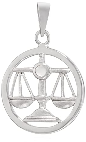 NKlaus 15mm Opal echt Kettenanhänger Sternzeichen Waage 925 Silber Zodiac Horoskop mit Geburtsstein 14120