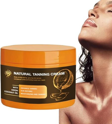Intensive Tanning Gel, Karotten-Bräunungsgel, Shine Brown Bräunungsbeschleuniger Sonnencreme, Bräunungscreme mit Kokosnussöl & Vitamine E, Schnelle Bräunung Selbstbräuner Gel für Gesicht und Körper