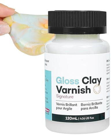 Lufttrockener Ton-Lasur – 120 Ml Lufttrockener Ton-Lasur | Wasserfester Glänzender Tonlack | Air Dry Clay Versiegelung Für Airdry Clay | Klarlack, Lufttrocknender Tonversiegeler Für Glänzenden Glasure