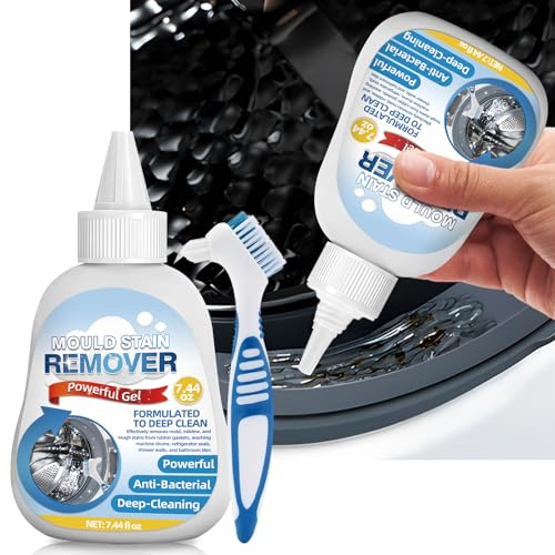 Inpumo Mould Remover, 7.44 fl oz Multi-Surface Household Mould and Mildew Remover, Heavy Duty Stain Cleaner for Washing Machine Seals, Fridge Gaskets, Tile Grout, Sink, and Bathroom Use