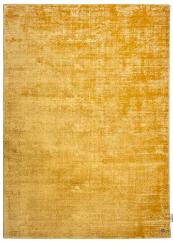 Glanzteppich mit Vintage Effekt | Seidenglanz | Handgearbeitet | 85 x 155 cm; Farbe: Gold | Tom Tailor - Shine