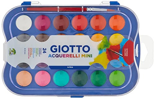 Giotto 352600 Box Aquarellfarben Mini, sortiert, 24 Pans, stück