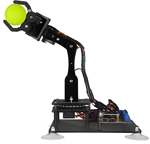 Adeept Kit robótico de 5 ejes de brazo robot de 5 DOF compatible con Arduino IDE, kit de robot educativo de programación STEAM DIY con pantalla OLED, código de procesamiento y tutorial PDF a través