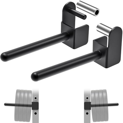 Kipika Soportes para discos de peso de 2 x 2, compatibles con agujeros de 5/8 y 1 pulgada, para platos estándar de 1 pulgada, juego de 2