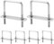 QWORK® 6 Stück M6 Edelstahl U Bolzen Set, 80 x 50 mm U-Bügel, hohe Tragfähigkeit, mit Muttern und Rahmenplatte, für mehrere Anwendungen