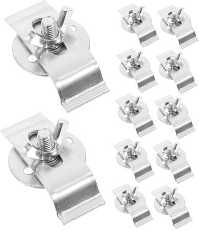 LIFKICH 12ensembles Clips Évier Plan Métal Supports De Montage Pour Évier De Cuisine Et Salle De Bain Kit De Fixations De Remplacement Sans Outils