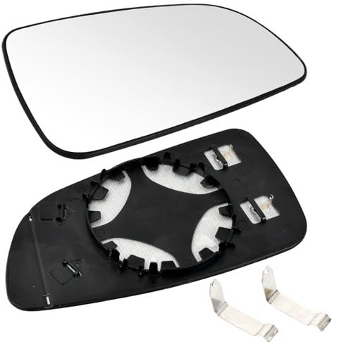 Naseom Espejo Retrovisor de Repuesto para Astra H 2004-2008, Espejos Asféricos Calefactables, Ajustables, Vidrio de Marcha Atrás Adecuado para Espejos Exteriores ABS (Derecha)