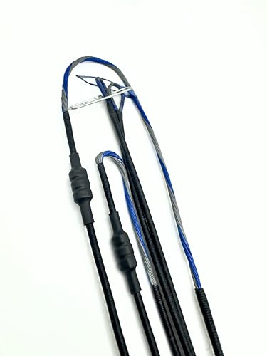 Infinite Edge Pro Bowstring Set - OEM Replacement String & Cables Set - Speed Noks Installed (Blue & Silver) (String Only)