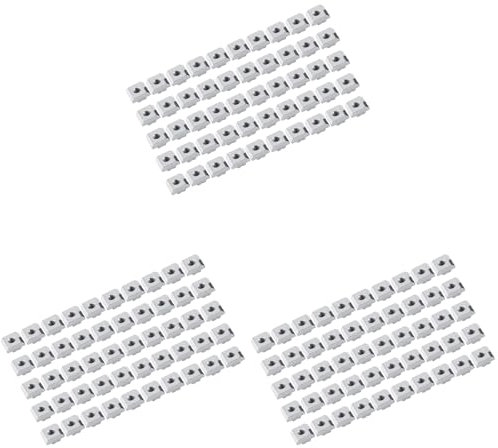 Fafeicy Dadi con Testa a Martello Standard Europeo EU20 e EU30 Placcati in Nichel Ad Alta Durezza, Dadi con Scanalatura a T 150 Pezzi per Accessori per Profili in Alluminio,