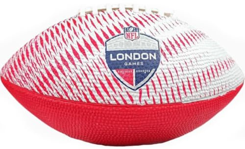 Wilson Pallone da Football NFL London Games Tailgate, Con Design Ufficiale Dei London Games, Offre Una Presa Sicura, Realizzato Con Cuciture Robuste, Colore: Bianco/Blu/Rosso, Taglia Junior