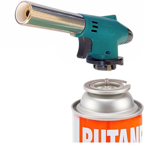 Maryse Cannello a Gas, Cannello da Cucina, Bruciatori da Cucina, Torcia Cucina con Fiamma Regolabile per Barbecue, Dolci, Cucina, Campeggio, Saldatura (Butano Non Incluso)