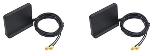 Sxmrmnx Antena externa Omni WiFi de alta ganancia de 12 Dbi 600-6000 MHz con adaptador Ts9, 2 aumentos de señal 5G, 4G LTE, 3G GSM