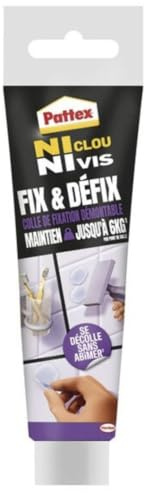 Pattex - Colle Fix et Défix tube fixation maintient immédiat NI CLOU NI VIS PATTEX