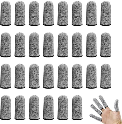 30 Pieces Finger Cots Reusable Anti-Cut Fingers Breathable Elastic Guards Fingertip Protector for Sculpture & Crafting Garden Agricultural Affairs Kitchen Work