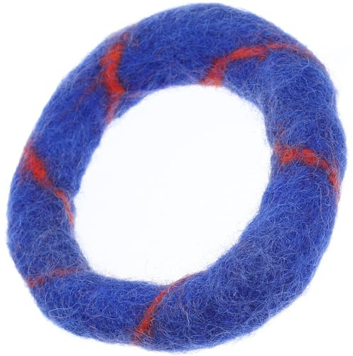 Healvian Cuscino Design Vintage Elegante per Ciotola Sonora Buddista in Feltro di Lana Porpora, Tappetino Rotondo Resistente e Decorativo per Meditazione e Yoga