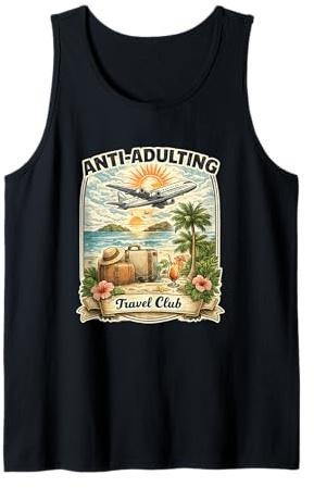Anti Adulto Travel Club Divertente Vacanza Design Canotta