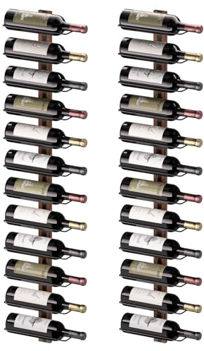 B4Life - Estantería De Pared para 24 Botellas De Vino, Botellero Pared，garrafeira De Vino，botellero Vino，botellero Pared，botellero Madera，para Cocina, Comedor, Bar Mueble Bar