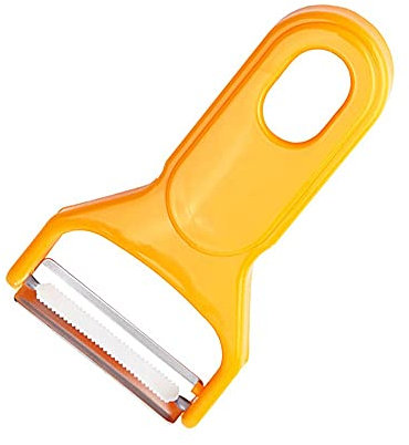 HGDXDP Pelafrutta Pelapatta in plastica in Acciaio Inox, Giallo, Adatto per Cucina, Pratico, Dimensioni 105mm