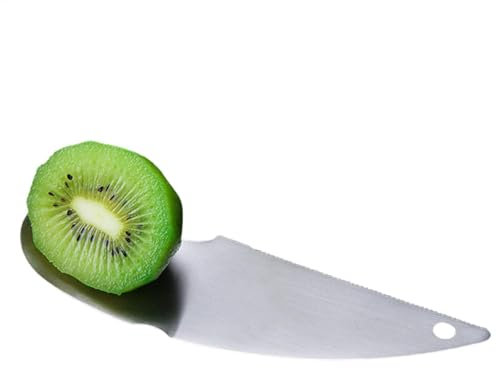 Cucchiaio da kiwi 2 in 1 in acciaio inox | Affettatrice frutta e cucchiaio per avocado | Utensile da cucina multiuso per cucina e preparazione dei cibi