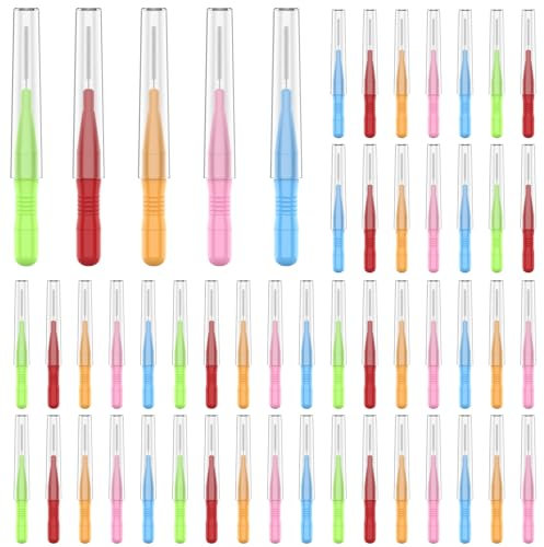 50 Stück Interdentalbürsten,GeeRic Zahnzwischenraumreiniger Wiederverwendbar, Zahnreinigung Werkzeug,zur Effektiven Reinigung Der Zahnzwischenräume