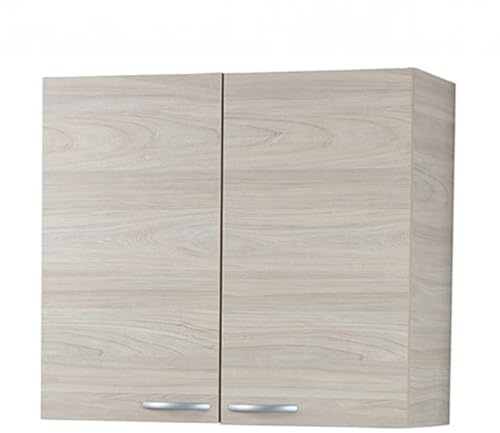Trentiner Escurreplatos 80 cm Olmo con 2 puertas y 2 estantes – Elegancia natural para tu cocina