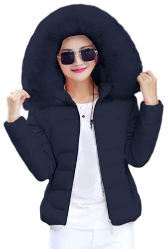Piumino Donna 100 Grammi Corto con Cappuccio e Zip Giubbotto Invernale Imbottito Vento Leggero Giacca Primaverile Trapuntata Elegante Puffer Jacket Curvy Termica Casual per Neve Trekking Sportiva