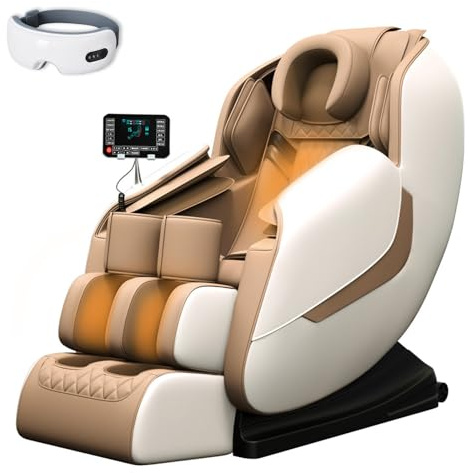 LFFTBK Sillón De Masaje para Todo El Cuerpo, Amasamiento por Acupresión SL con Función De Calefacción, Sillón Reclinable para Salón Doméstico para Adultos.(Bianco)