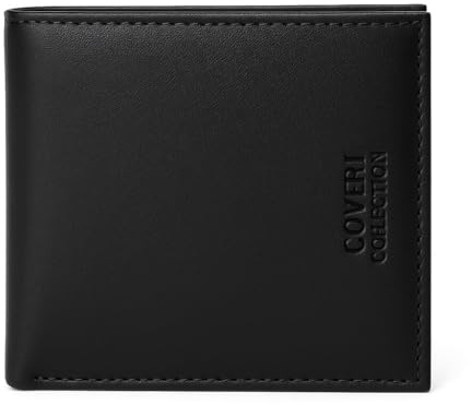 COVERI COLLECTION Portafoglio Uomo in Vera Pelle – Slim, Elegante e Resistente – Porta Carte, Documenti e Banconote – Confezione Regalo.