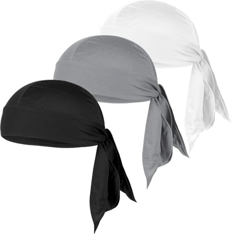TIHNY Skull Cap Bandana, Breathable Quick Dry Sweat Wicking Headwrap for Cycling Running