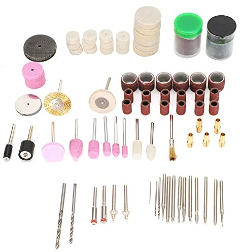 Aolidsive Kit de Herramientas Rotativas de 125 Piezas, Juego de Accesorios para Mini Amoladora para Cortar, Esmerilar y Pulir, Ideal para Aficionados y Proyectos de Bricolaje (Mini juego de abrasivos)