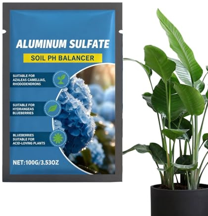100g Hydrangea Blue Fertiliser – Soil Acidifier Powder, Slow Release Botanical Nutrition, PH Adjustment For Colour Change. Perfect For Blue Hydrangeas, Garden Plants, Acid-Loving Flowers. Long-Lasting